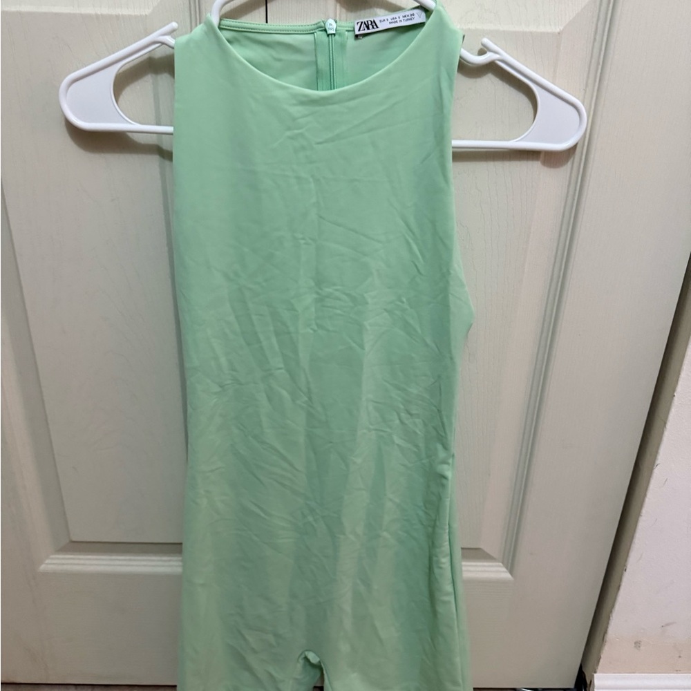 Zara Mint Green Sleeveless Top